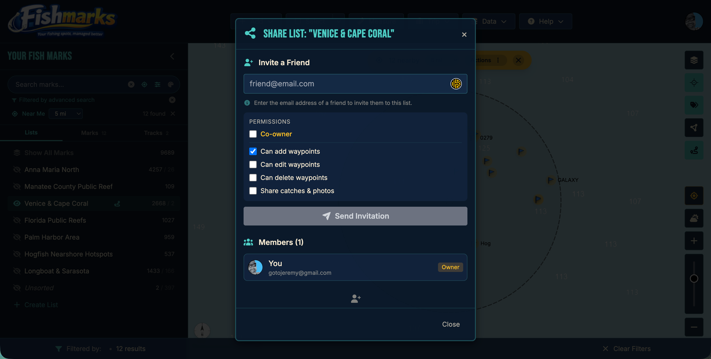 FISHMARKS feature view