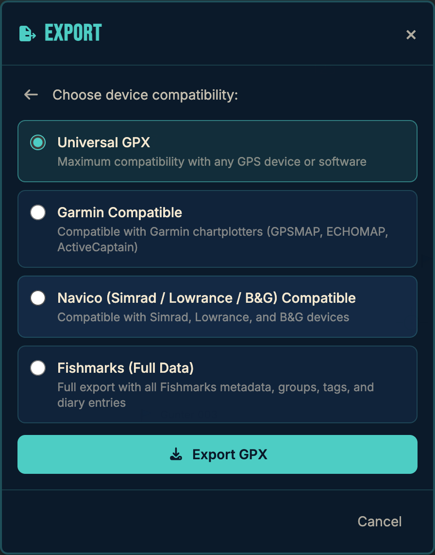 FISHMARKS feature view